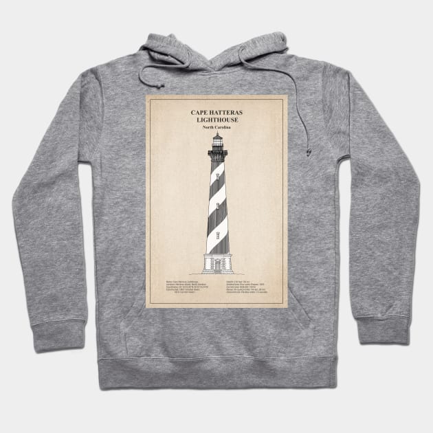 Cape Hatteras Lighthouse - North Carolina - SBD Hoodie by SPJE Illustration Photography